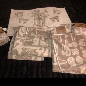 ‼️ Wrangler 9 piece Reversible Cowboy Boots  and Bows bathroom set